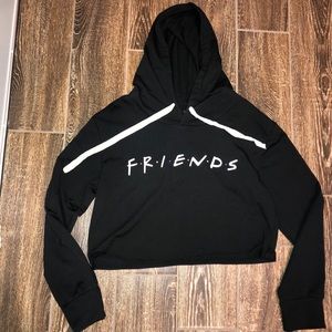 FRIENDS tv show logo crop hoodie